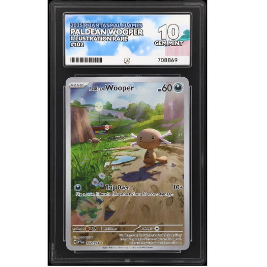2025 Pokemon Phantasmal Flames Paldean Wooper 102/094 ACE Gem Mint 10 Preowned