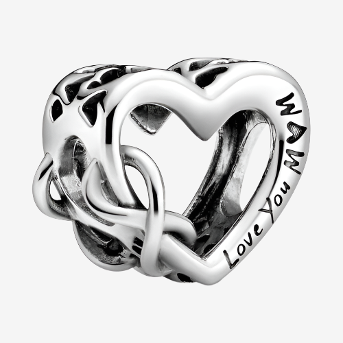 925 Love You Mum Infinity Heart Charm Preowned