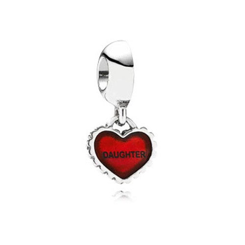 Pandora Charm - 925 Piece of My Heart Daughter 3.8g Preowned