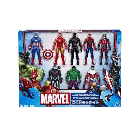 Marvel Avengers 8 Ultimate Protectors 6'' Figure Pack Preowned