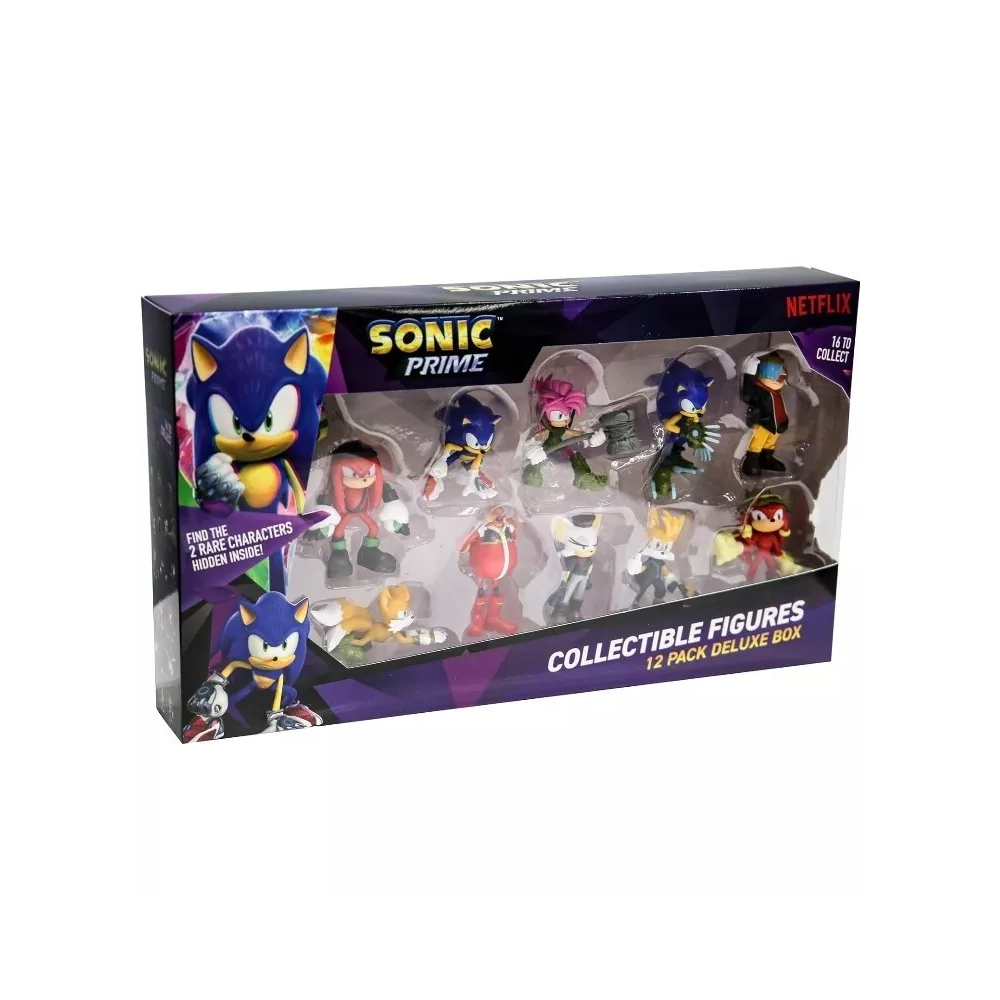 Sonic Prime Collectable 25cm Figures 12 Pack Deluxe Box Preowned