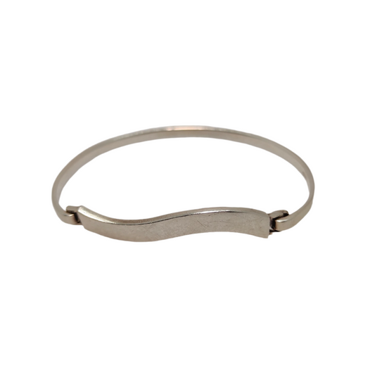 925 Silver Bangle Wave 12g Preowned