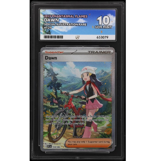 2025 Pokemon Phantasmal Flames Dawn SIR 129/094 ACE 10 Gem Mint Preowned