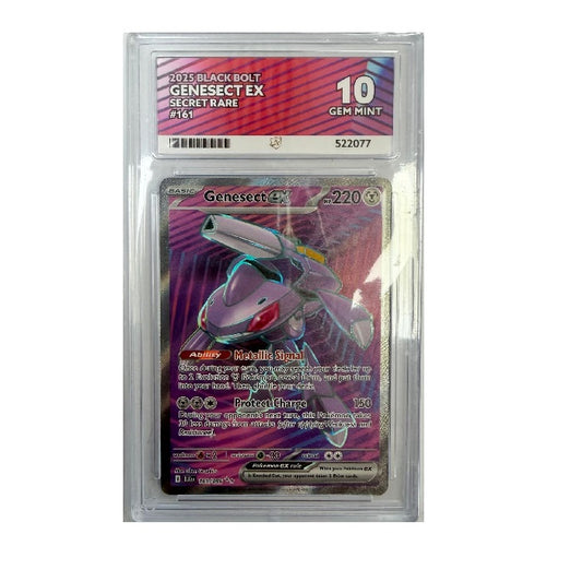2025 Pokemon Black Bolt Genesect Ex 161/086 ACE 10 Gem Mint Preowned