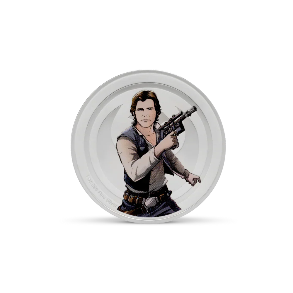 Star Wars Versus Medallion -6. Han Solo & Boba Fett 1oz Silver Coin