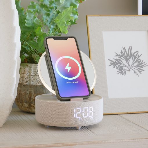 Steepletone GLOW Clock - Mirror - Speaker & Wireless Charge