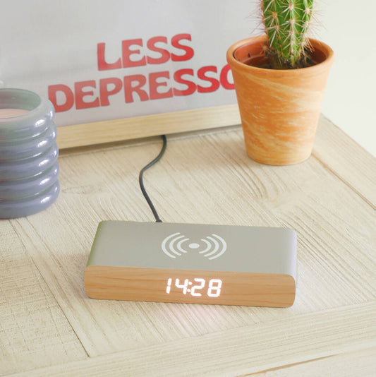 Steepletone RISE CHARGE Wireless Charger and Bedside Alarm Clock