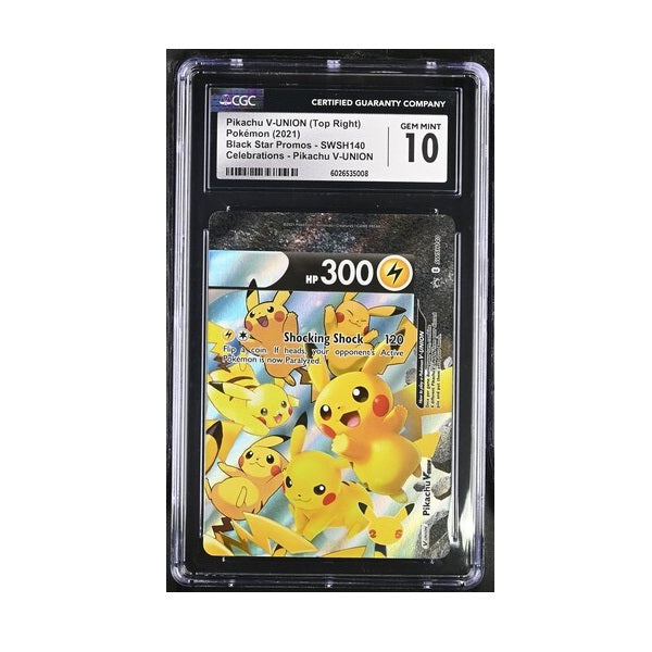 2021 Pokemon Celebrations Pikachu V Top Right SWSH140 CGC Gem Mint 10 Preowned
