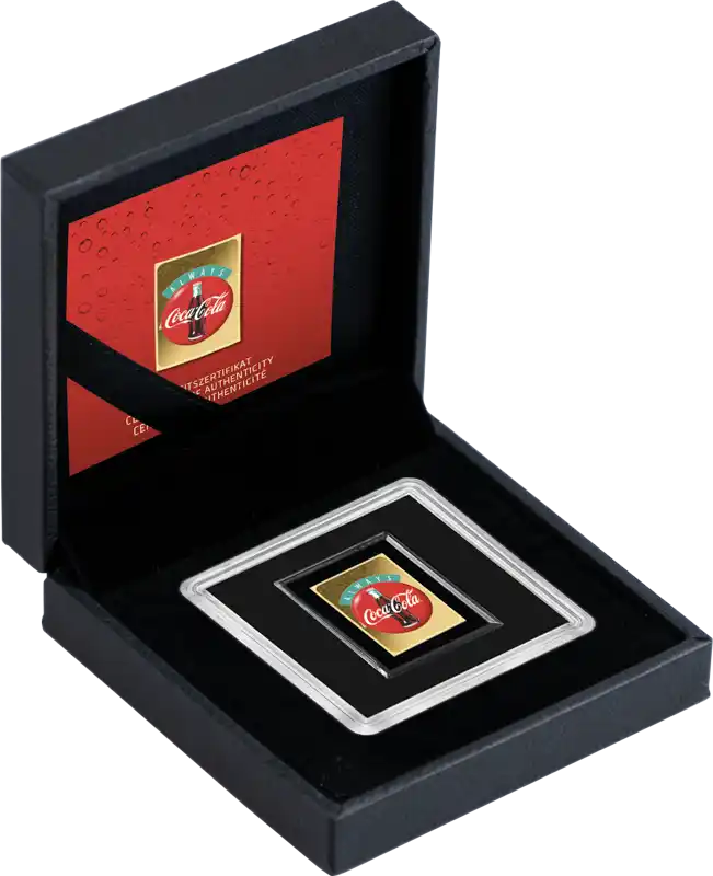 Vintage Coca-Cola "Drink Coke in Bottles" in Gift Box - Gold Gift