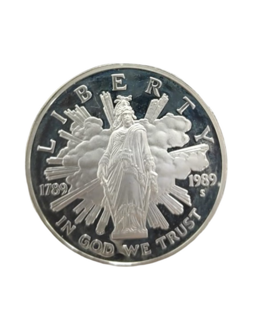 Silver Dollar 90% 26.8 Grams One Dollar Liberty 1989 Preowned