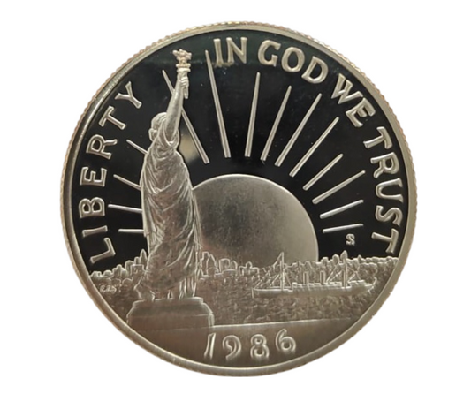Cupronickel Half Dollar Liberty 1986 11.3 Grams Preowned