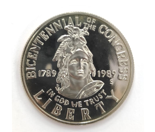 Cupronickel Half Dollar Congress 1989 11.3 Grams Preowned
