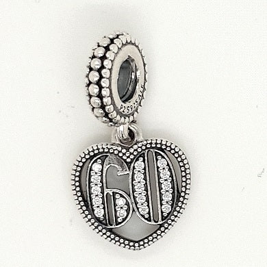 925 Silver Charm '60' Approx 2.8g Preowned