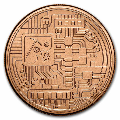 1 oz Copper Round Bitcoin (247916)