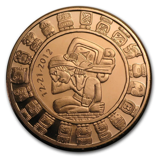1 oz Copper Round Mayan Calendar