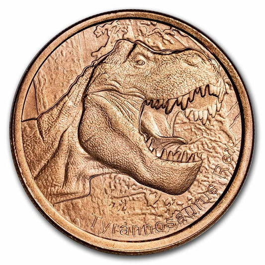 1 oz Copper Round Tyrannosaurus Rex