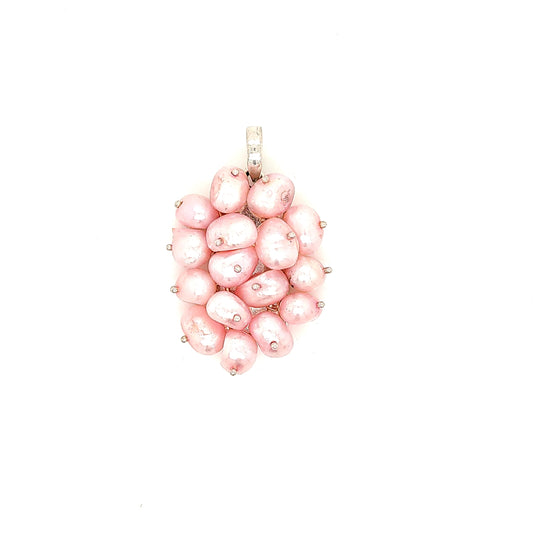 Silver & Pink Pearls Pendant 9.8g Preowned