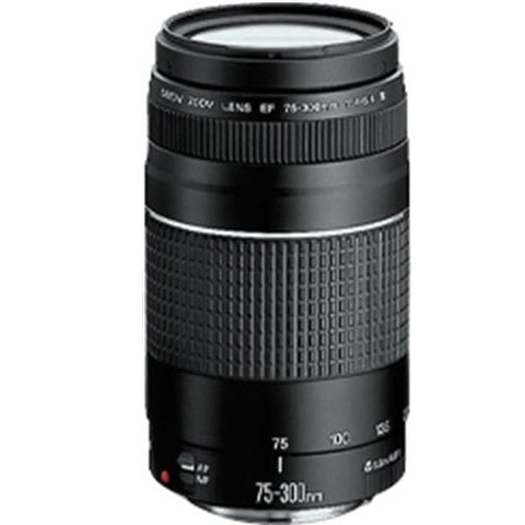 Canon Zoom Lens EF 75-300mm 1:4-5.6 III Black Lens Preowned