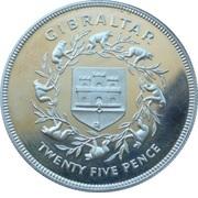 Elizabeth II Silver Jubilee 1977 Gibraltar 925 Coin 28.28g Preowned