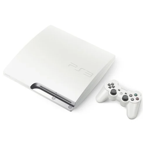 Playstation 3 Slim 320GB Console White Discounted With Two White Controlers Preowned