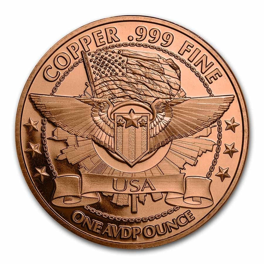 1 oz Copper Round Aliens "We'll be Back"