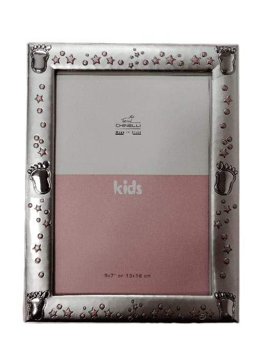 Chinelli Medium Pink Foot Print Photo Frame 5x7 Inch Or 13x18cm