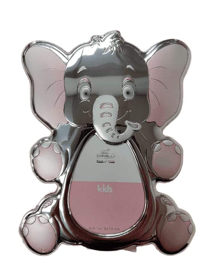 Chinelli Small Pink Elephant Shape Photo Frame 4x6 Inch Or 9x13cm