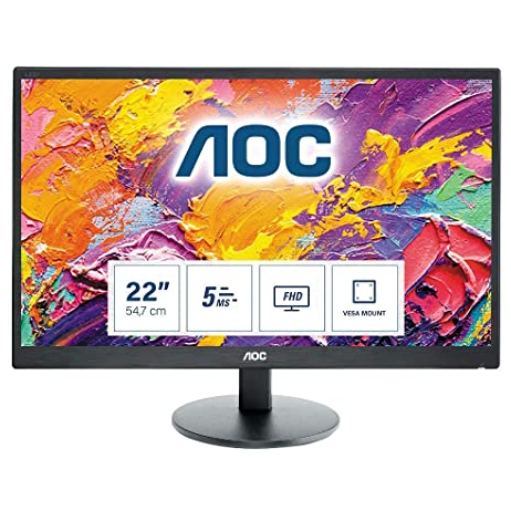 AOC E2270SWHN 22" HD PC Monitor Grade B Preowned Collection Only