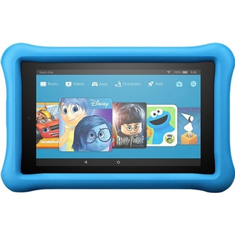 Amazon Kindle Fire 7 Kids Edition 16GB 7" 2017 Black Blue Case Grade C Preowned