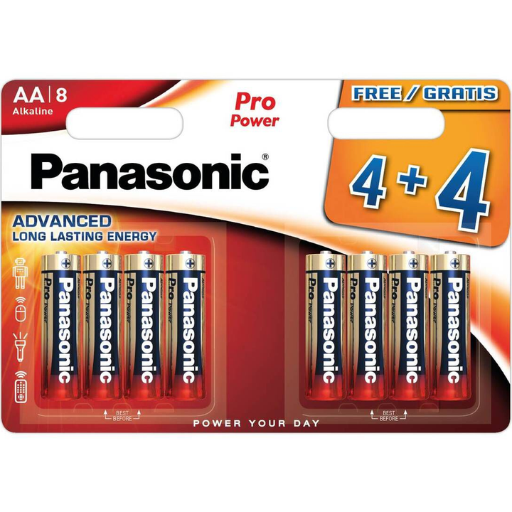 Panasonic Pro Power 4+4F AA Battries